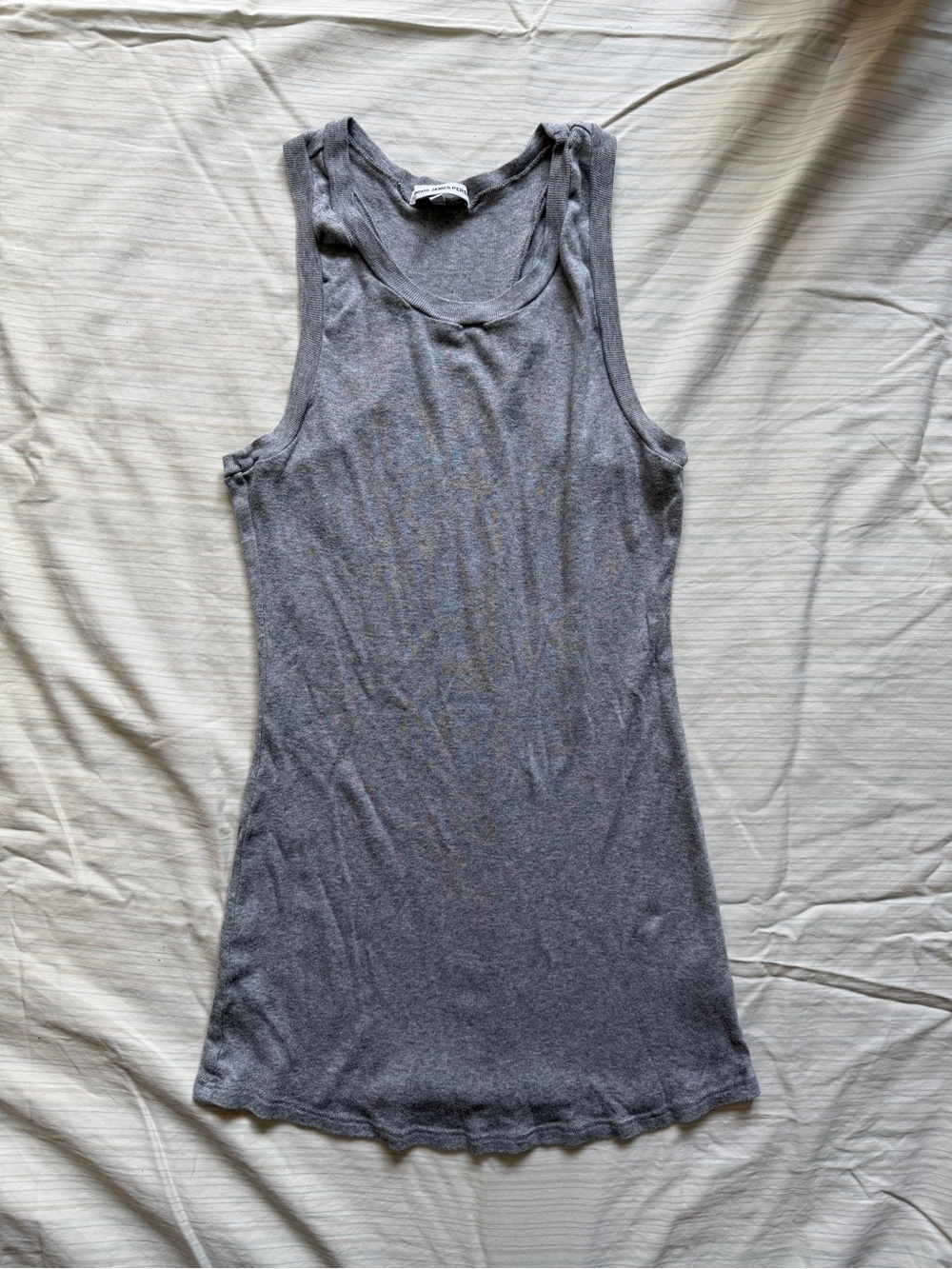 $75 James Perse gray racerback long tank top size 1/S
